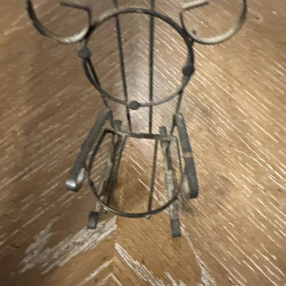 miniture vintage metal rocking chair Measure 5